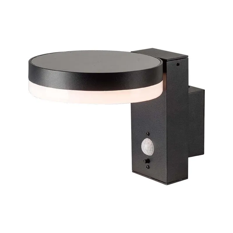 Kinkiet Ogrodowy Ścienny Solarny V-TAC 5.5W LED Czujnik Ruchu Okrągły IP54 VT-1147 3000K 220LM 3 Lata Gwarancji