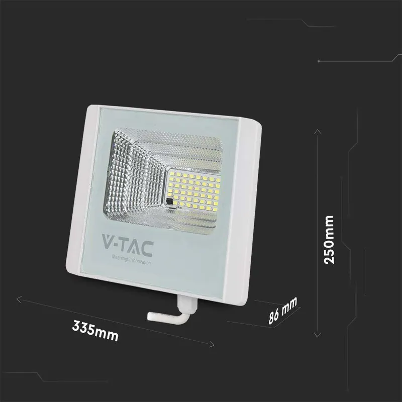 Naświetlacz LED Solarny V-TAC 35W IP65 Pilot Timer VT-100W 4000K 2450LM - Biały