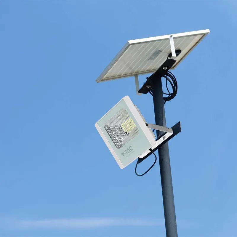 Naświetlacz LED Solarny V-TAC 50W IP65 Pilot Timer VT-300W 4000K 4200LM - Biały