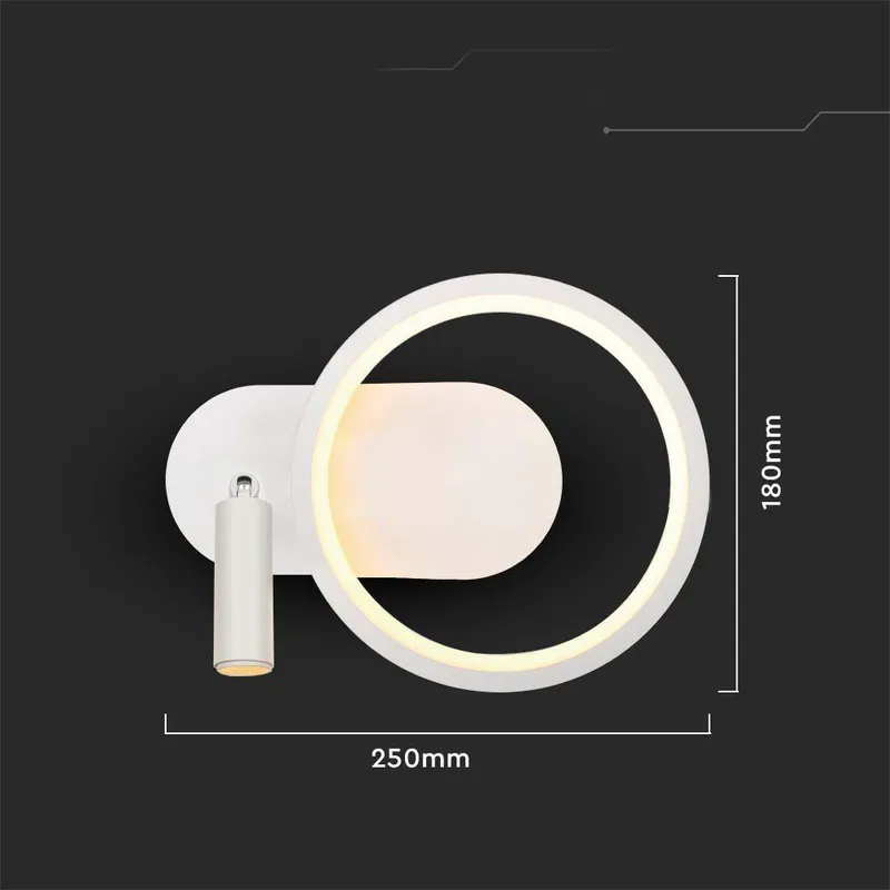 Oprawa Kinkiet Ścienny V-TAC LED 14W VT-7906 4000K 1500LM - Biała
