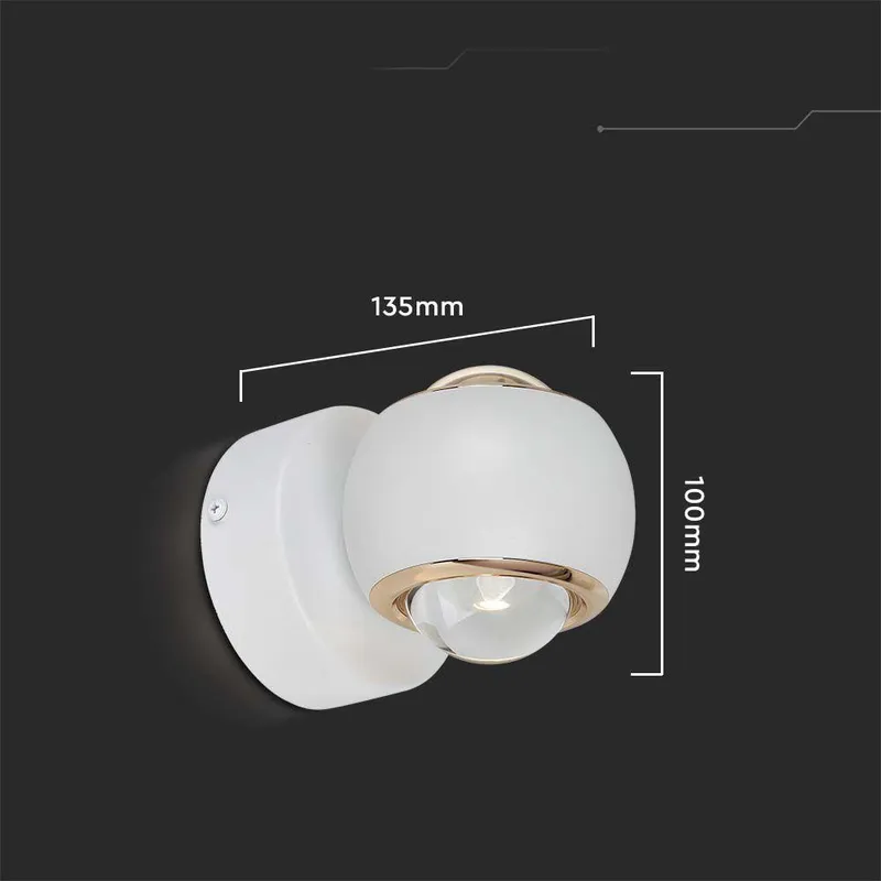 Oprawa Ścienna V-TAC 10W LED Kinkiet Góra Dół VT-7504 3000K 950LM - Biała