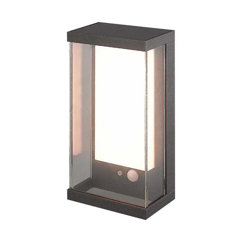 Kinkiet Ogrodowy Ścienny Solarny V-TAC 1W LED Czujnik Ruchu IP54 Antracyt VT-1193 3000K 95LM - Szary