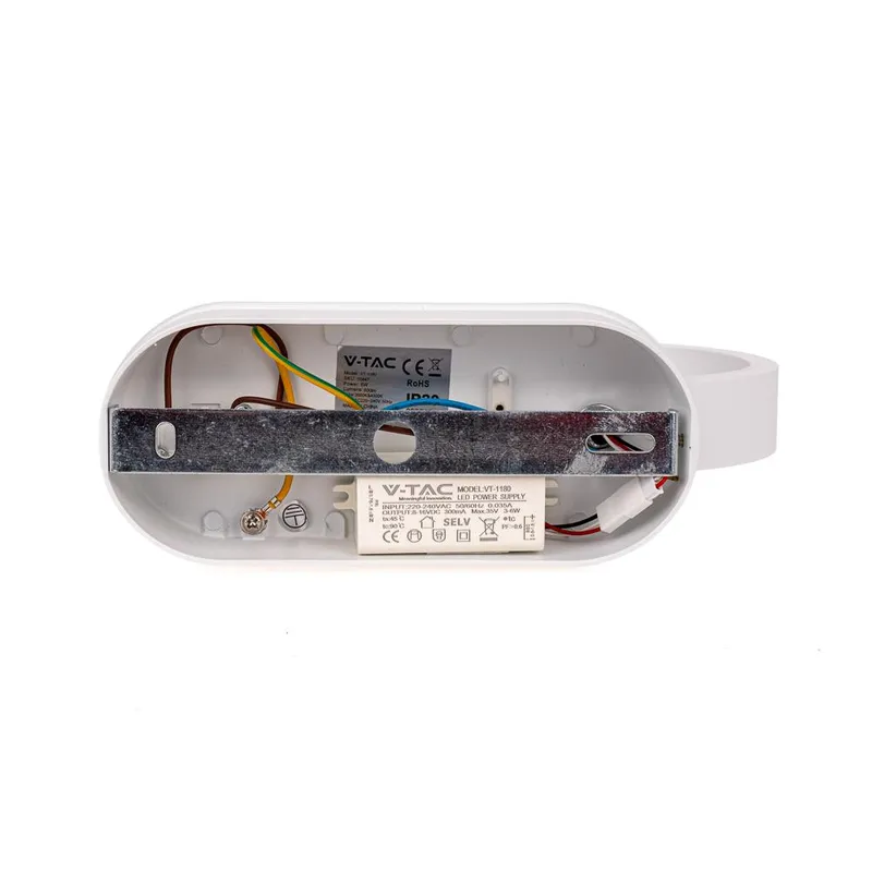 Oprawa Ścienna V-TAC 5W Kinkiet IP65 VT-1180 3000K+4000K 600LM - Biały