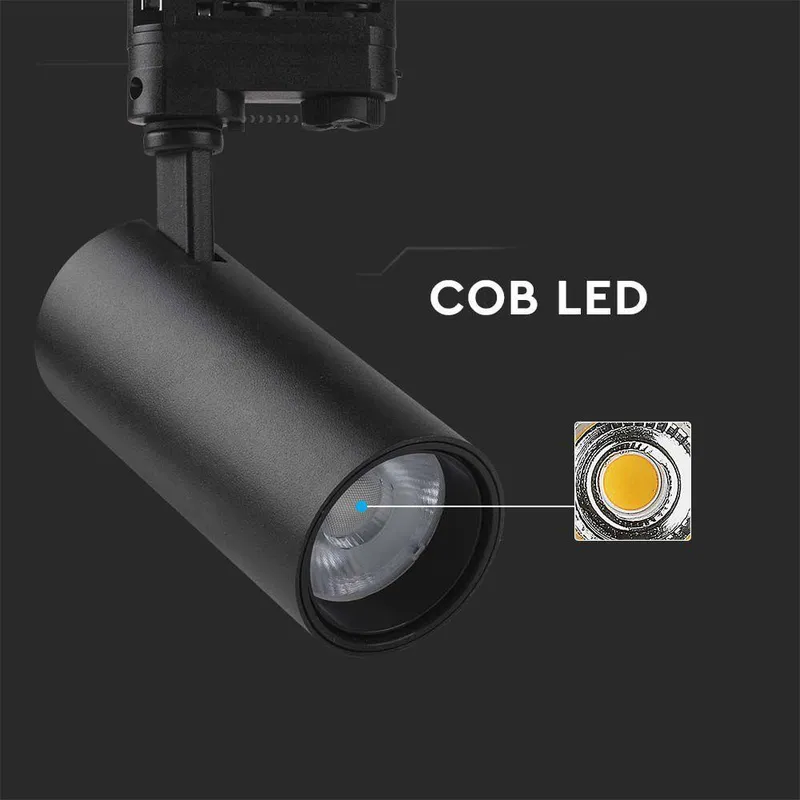 Oprawa Szynoprzewód 3F V-TAC 30W LED 35ST CCT CRI90+CZARNA VT-47030 2700K-4000K-6500K 2900LM