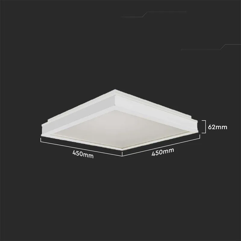 Oprawa Sufitowa Plafoniera V-TAC 24W LED 3w1 Kwadrat 45x45cm VT-7782 4000K 2450LM - Biały