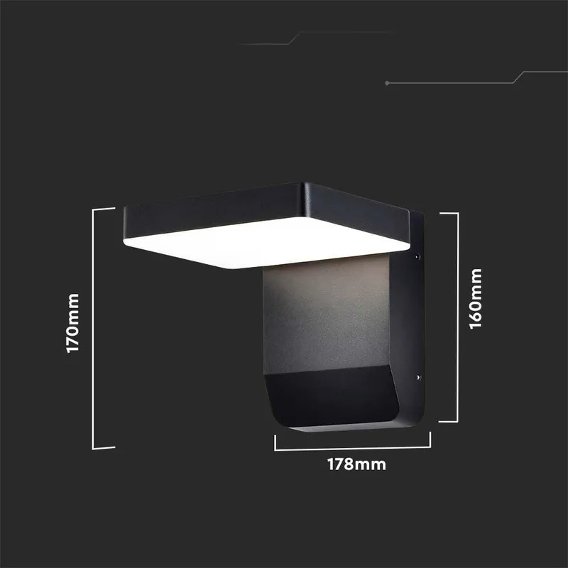 Naświetlacz Elewacyjny V-TAC 17W LED IP65 VT-11020 3000K 2580LM - Czarna