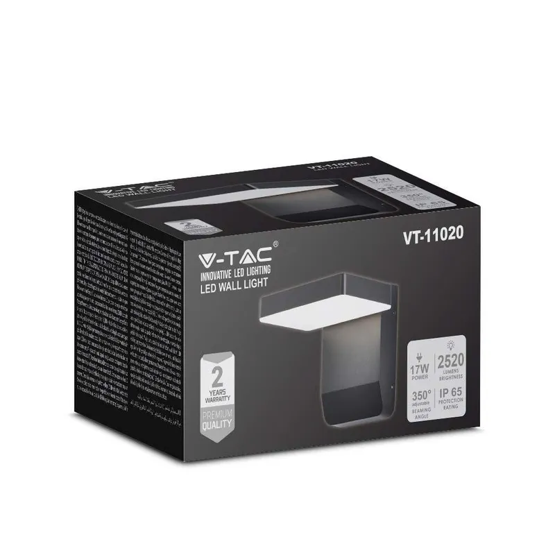 Naświetlacz Elewacyjny V-TAC 17W LED IP65 VT-11020 4000K 2580LM - Czarna