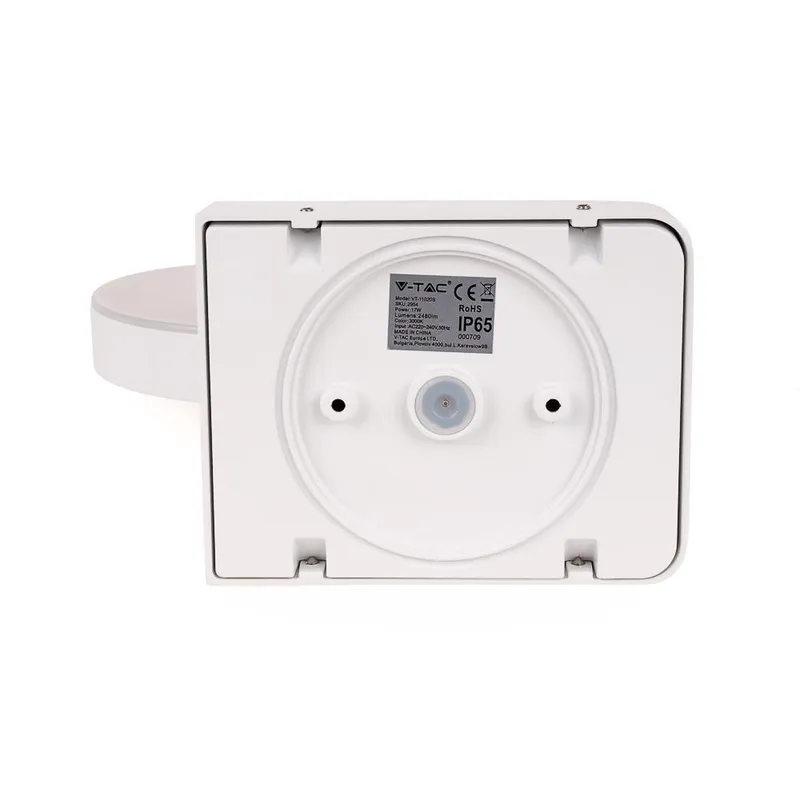 Naświetlacz Elewacyjny V-TAC 17W LED Czujnik Ruchu Okrągła IP65 VT-11020S 4000K 2520LM - Biała
