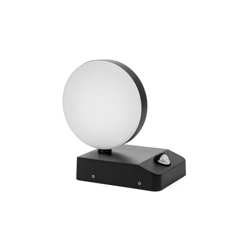 Naświetlacz Elewacyjny V-TAC 17W LED Czujnik Ruchu Okrągła IP65 VT-11020S 4000K 2520LM - Czarna