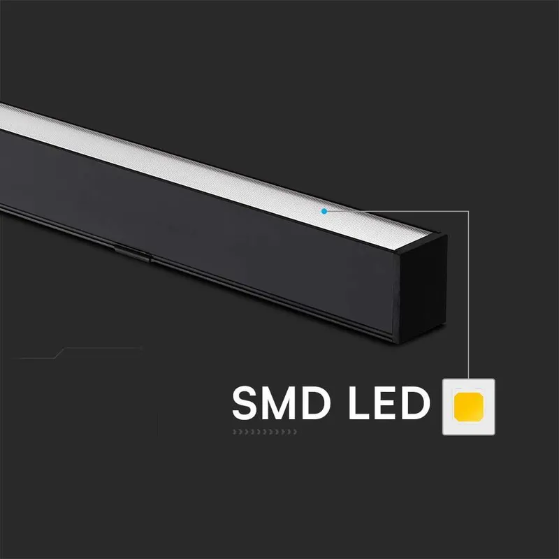 Oprawa V-TAC LED Linear SAMSUNG CHIP 40W CCT Zwieszana 120cm VT-7-44 3000K+4000K+6400K 3400LM 5 Lat Gwarancji - Czarna
