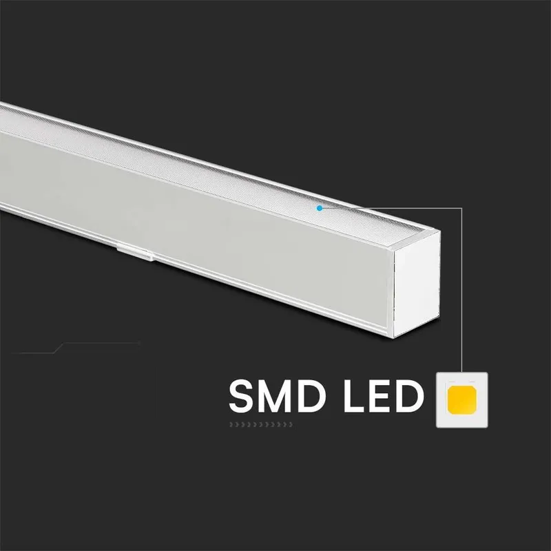 Oprawa V-TAC LED Linear SAMSUNG CHIP 40W CCT Zwieszana 120cm VT-7-44 3000K+4000K+6400K 3400LM 5 Lat Gwarancji - Biała