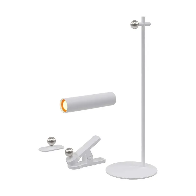 Lampka Biurkowa V-TAC 4w1 37cm Kinkiet Klips Latarka 3W LED VT-7413 4000K 300LM - Biała