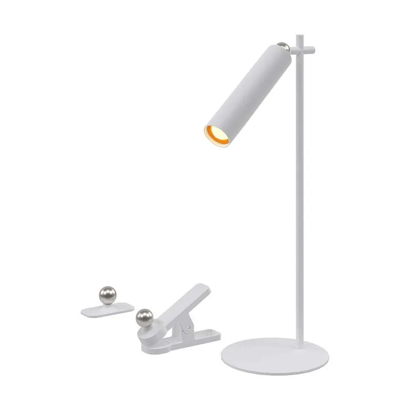 Lampka Biurkowa V-TAC 4w1 37cm Kinkiet Klips Latarka 3W LED VT-7413 4000K 300LM - Biała