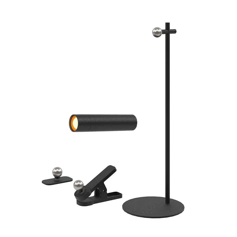Lampka Biurkowa V-TAC 4w1 37cm Kinkiet Klips Latarka 3W LED VT-7413 4000K 300LM - Czarna