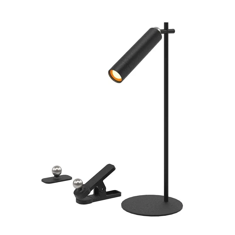 Lampka Biurkowa V-TAC 4w1 37cm Kinkiet Klips Latarka 3W LED VT-7413 4000K 300LM - Czarna