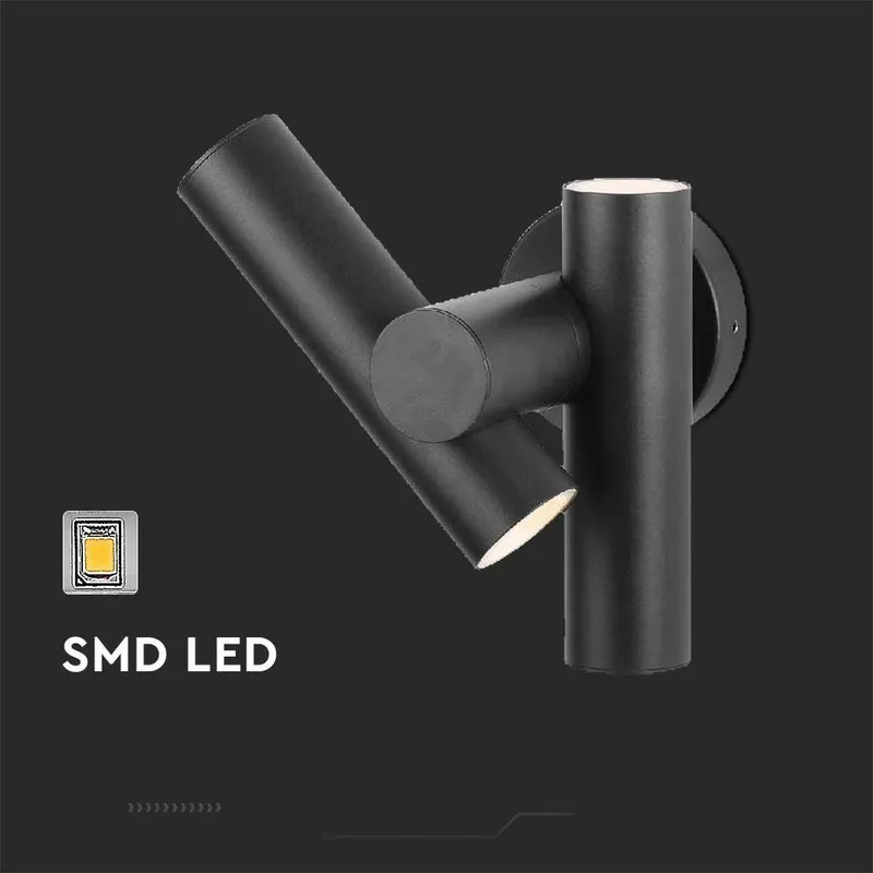 Kinkiet Ścienny V-TAC 6W LED IP44 VT-1186 3000K 620LM - Czarny