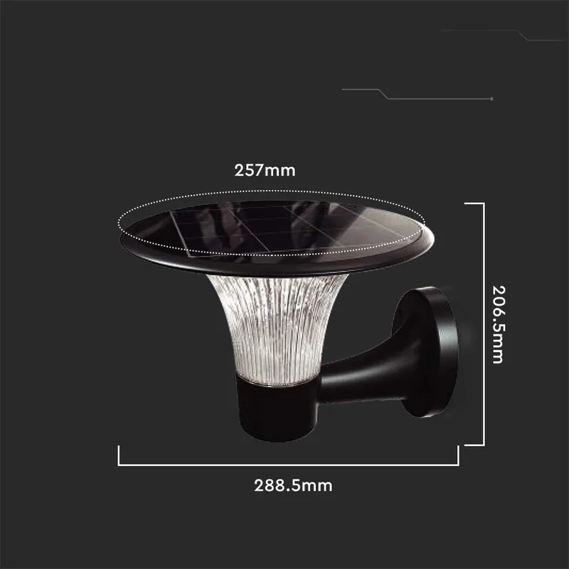 Kinkiet Ogrodowy Solarny V-TAC 15W LED IP65 Czujnik Ruchu CCT VT-425 6000K+4000K 1900LM 3 Lata Gwarancji - Czarny