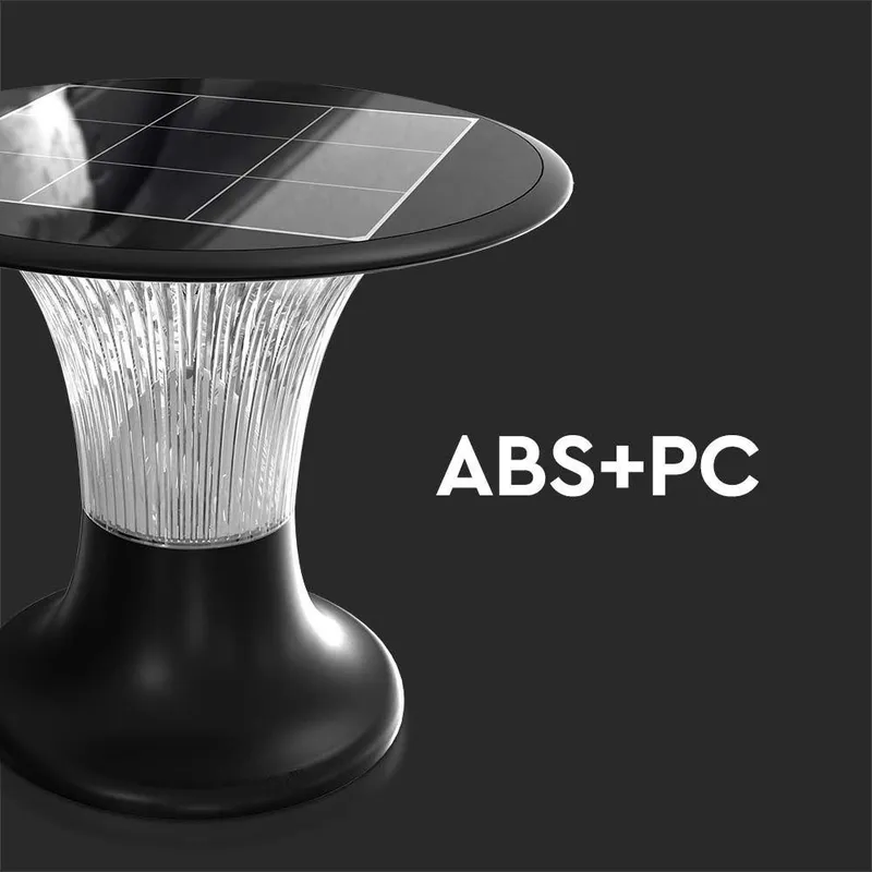 Słupek Ogrodowy Solarny V-TAC 15W LED IP65 Czujnik Ruchu CCT 26cm VT-426 6000K+4000K 2200LM 3 Lata Gwarancji - Czarny
