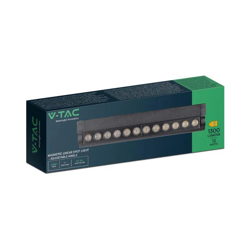 Oprawa Projektor Szynoprzewód Magnetyczny 48V V-TAC 12W LED 34ST VT-42012 3000K 1300LM 3 Lata Gwarancji