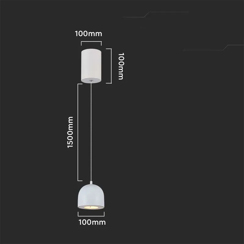 Oprawa Zwieszana V-TAC LED 8,5W 100cm Regulowana Dotykowy Włącznik VT-7795 3000K 850LM - Szara