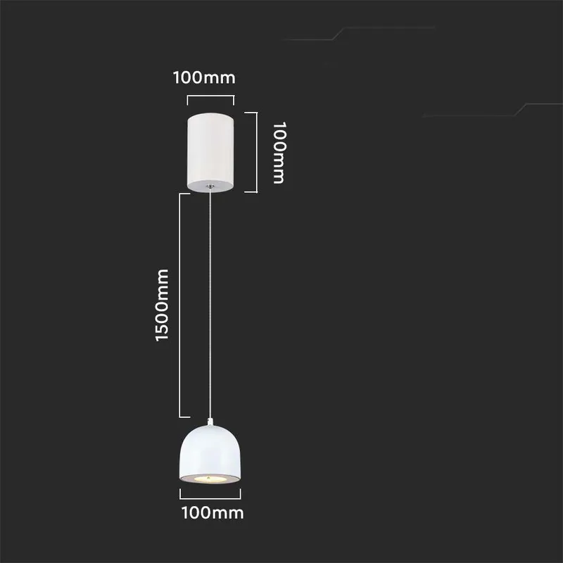 Oprawa Zwieszana V-TAC LED 8,5W 100cm Regulowana Dotykowy Włącznik VT-7795 3000K 850LM - Biała