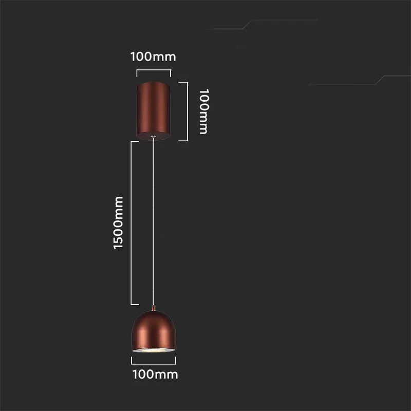 Oprawa Zwieszana V-TAC LED 8,5W 100cm Regulowana Dotykowy Włącznik VT-7795 3000K 850LM - Brązowa