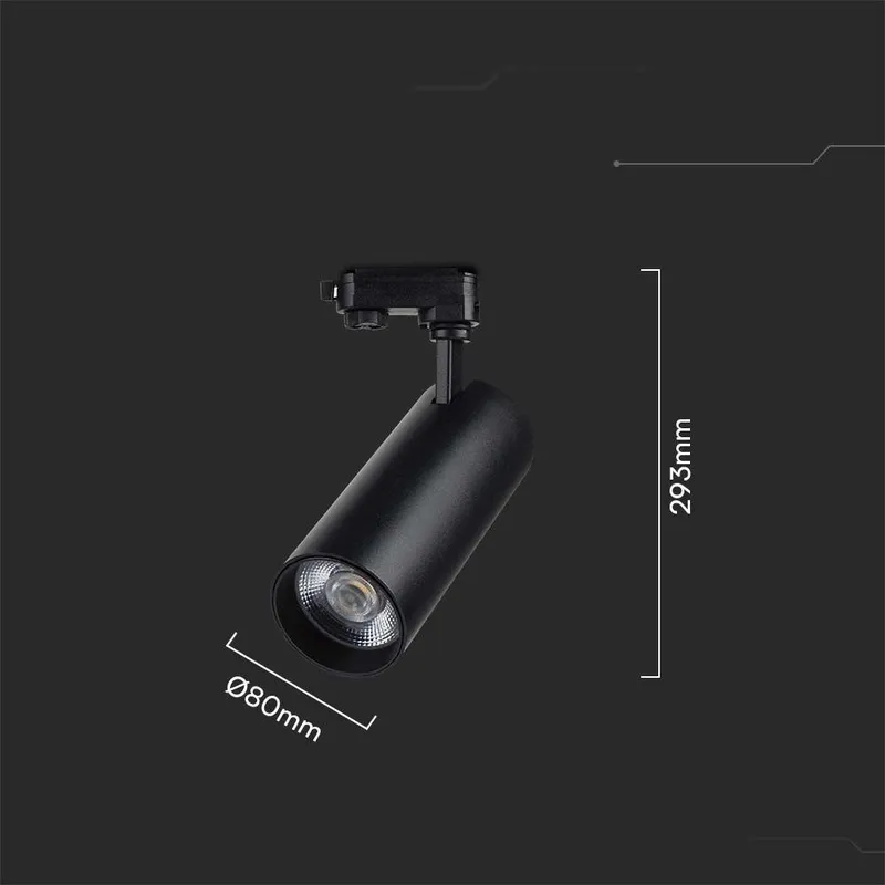 Oprawa Szynoprzewód 3F V-TAC 40W LED 35ST CCT CRI90+CZARNA VT-47050 2700K-4000K-6000K 3150LM