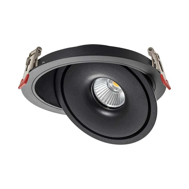 Oprawa V-TAC LED Uchylny Downlight 12W LED COB CRI90+ CCT VT-2512 3000K-4000K-6400K 785LM - Czarna