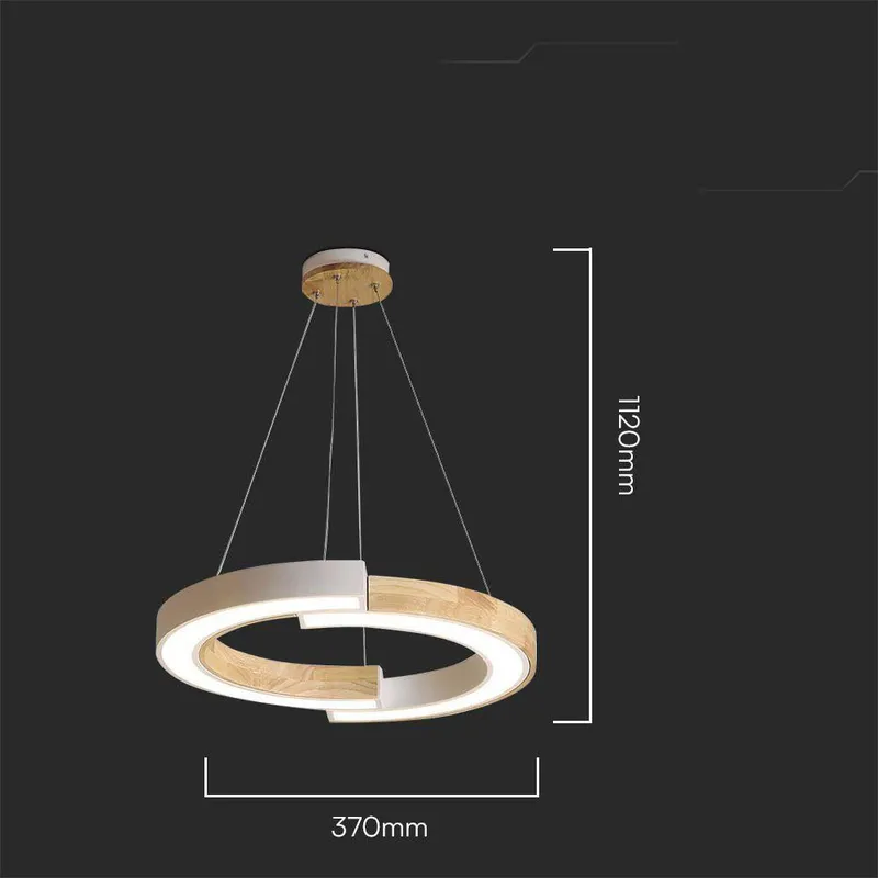 Oprawa Zwieszana V-TAC 13W LED Drewno VT-7828 4000K 4000LM