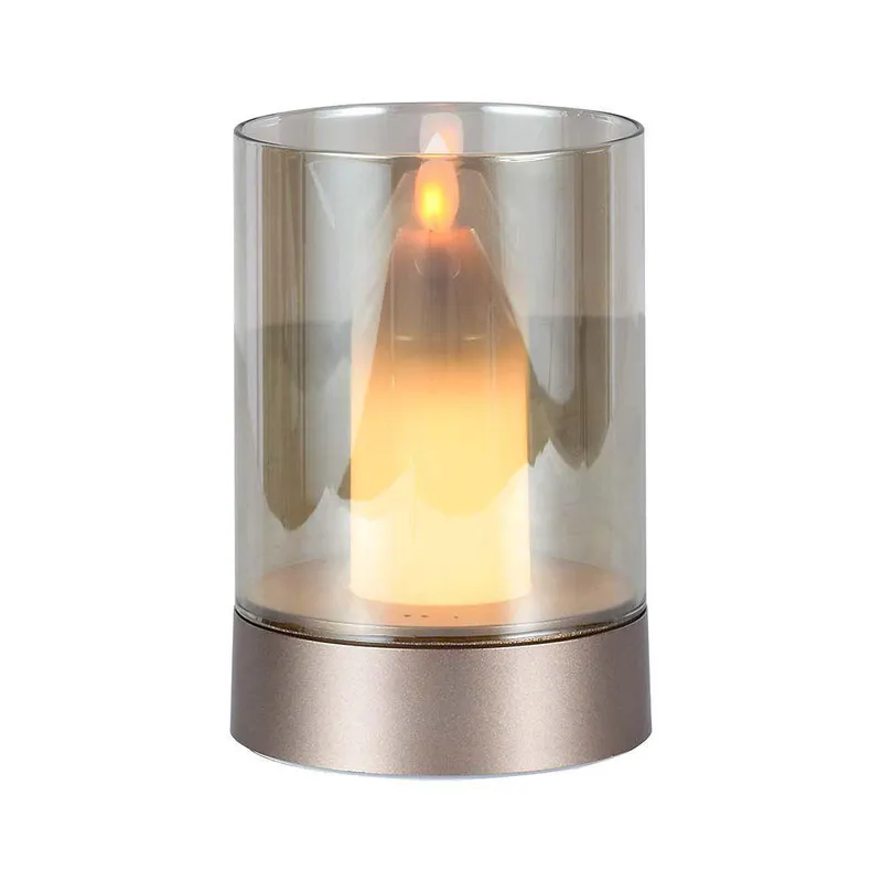 Lampka Nocna Światło Świecy V-TAC 3W LED Ładowanie USB Ściemnianie VT-7564 3000K 110LM - Złota