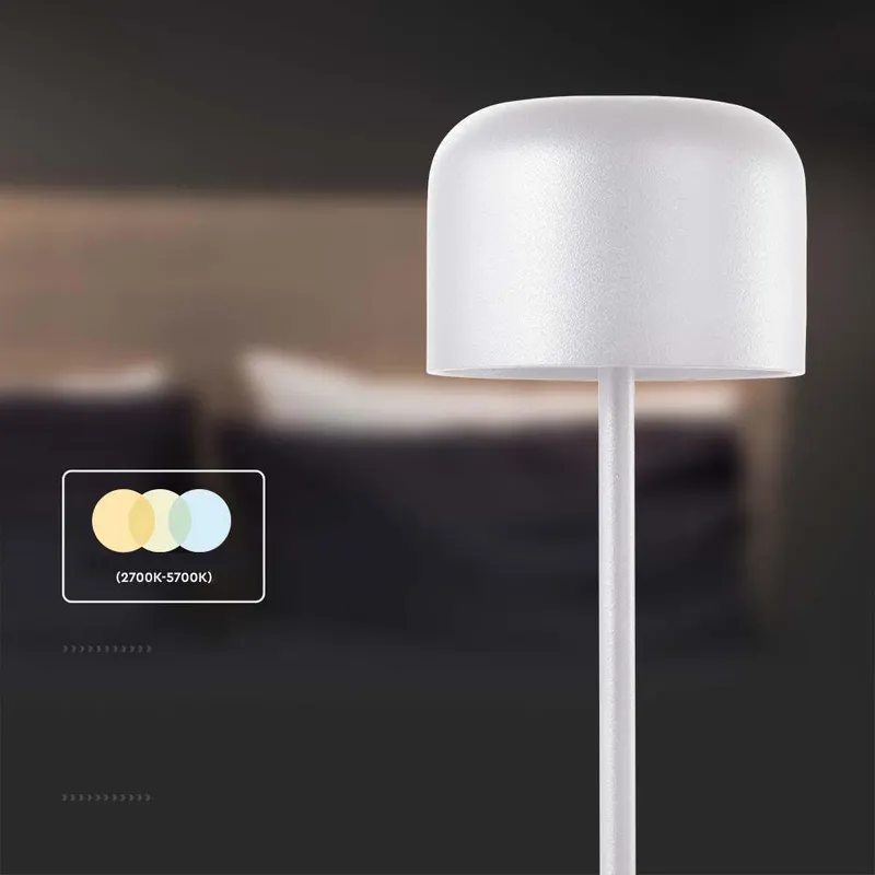Lampka Stołowa Nocna V-TAC 1,5W LED 21cm Ładowanie Ściemnianie VT-1181 2700K-5700K 150LM - Biała