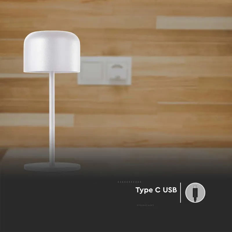 Lampka Stołowa Nocna V-TAC 1,5W LED 21cm Ładowanie Ściemnianie VT-1181 2700K-5700K 150LM - Biała