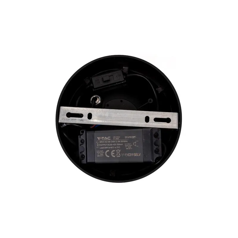 Oprawa Natynkowa Downlight V-TAC 20W Uchylna CRI90 CCT VT-2825 3000K-4000K-6400K 1408LM - Czarna