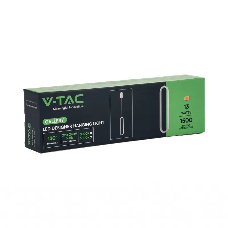 Oprawa Zwieszana V-TAC 13W LED VT-7829 3000K 1500LM - Czarna