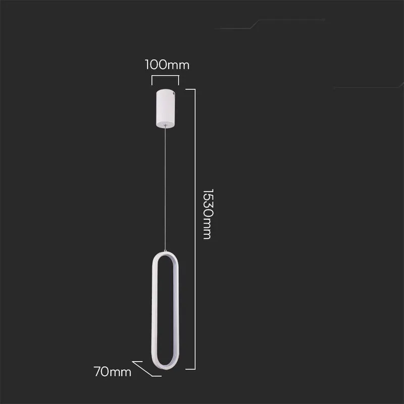 Oprawa Zwieszana V-TAC 13W LED VT-7829 4000K 1500LM - Biała