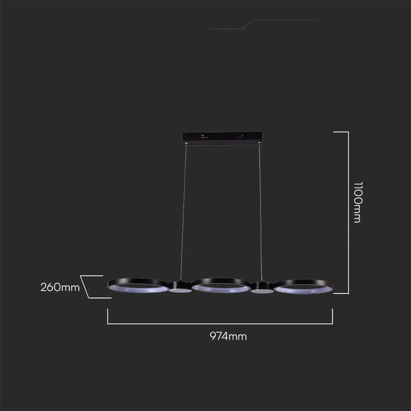 Oprawa Zwieszana V-TAC 38W LED VT-7820 4000K 4560LM - Czarna