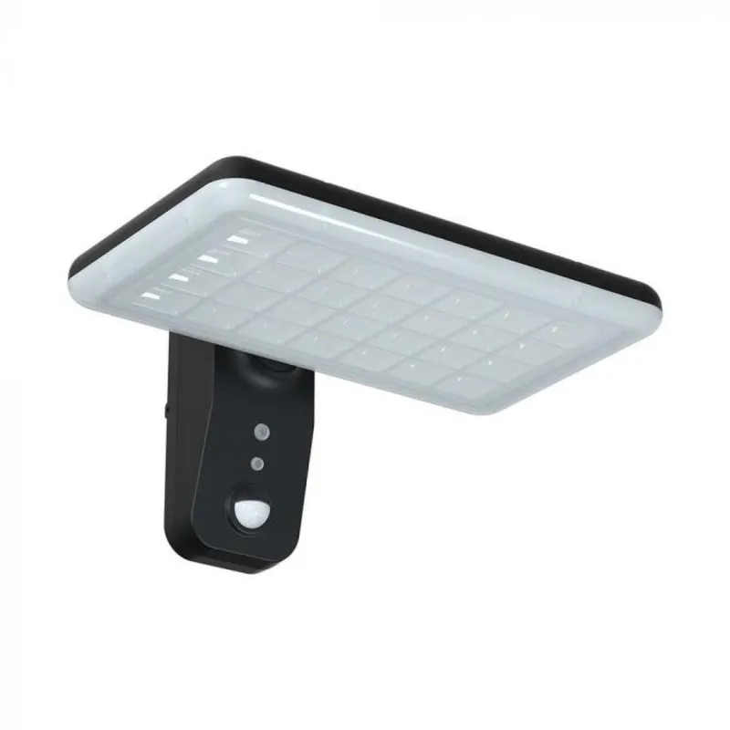 Kinkiet Ogrodowy Ścienny Solarny V-TAC 15W Czunik Ruchu CCT IP65 VT-414 4000K-6000K 2000LM - Czarny