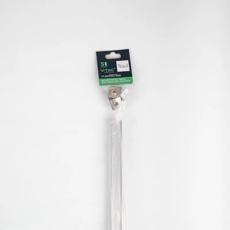 Profil Do LED Zestaw, ALU Anodowany Cienkościenny V-TAC 2mb Klosz Mleczny 17,6x6,9mm VT-8157