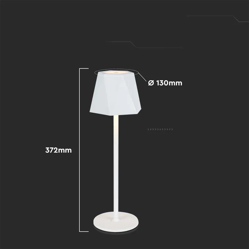 Lampka Stołowa Nocna V-TAC 4W LED 37cm Ładowanie USB Ściemnianie VT-1034 3000K-6000K 150LM - Biała