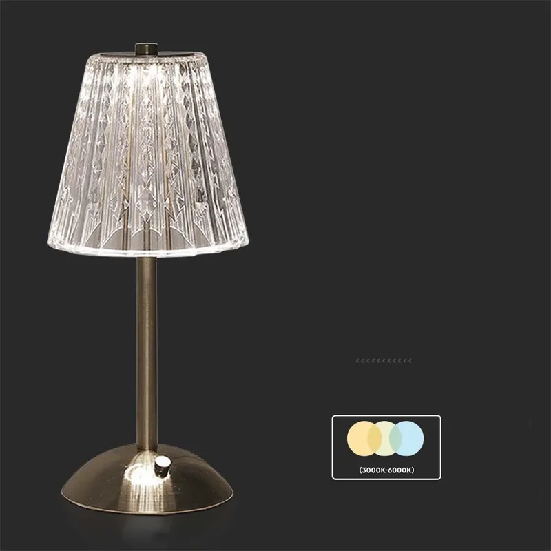 Lampka Stołowa Nocna V-TAC 3W LED 29cm Ładowanie USB Ściemnianie Piaskowy Brąz VT-1033 3000K-6000K 210LM