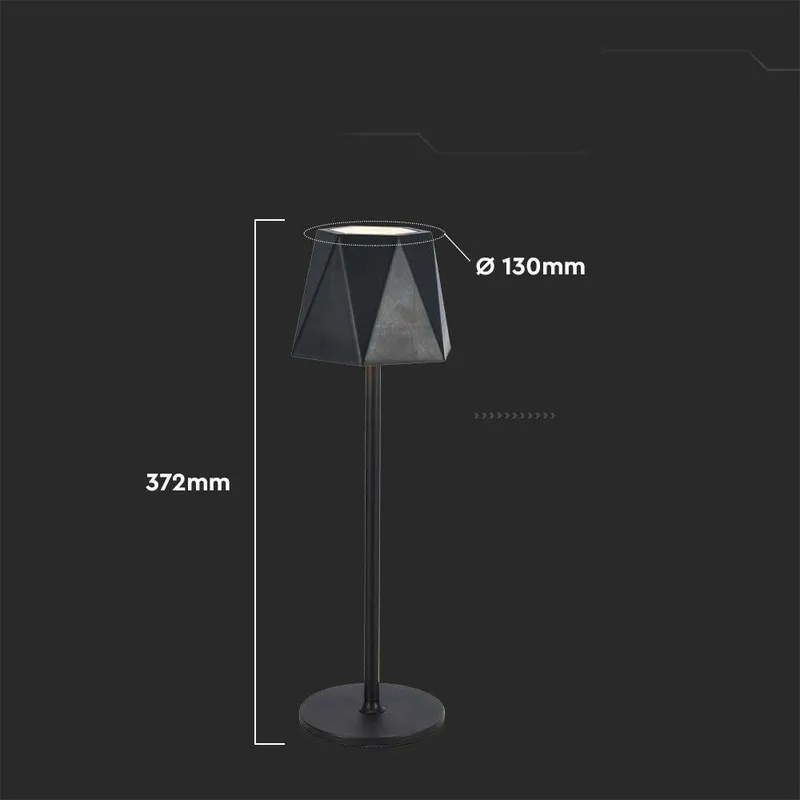 Lampka Stołowa Nocna V-TAC 4W LED 37cm Ładowanie USB Ściemnianie VT-1034 3000K-6000K 150LM - Czarna