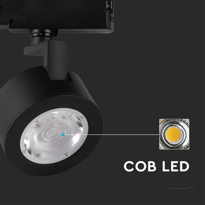 Oprawa Szynoprzewód 3F V-TAC 30W LED 35ST CCT VT-4633 3000K-4000K-6400K 3000LM - Czarna