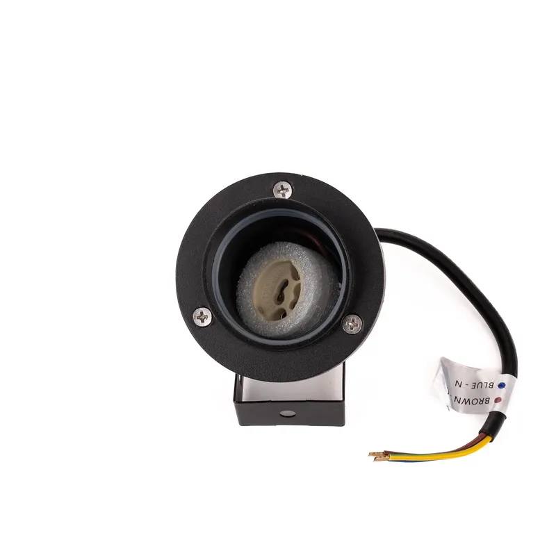 Oprawa Gruntowa Ogrodowa Wbijana Aluminium GU10 Z Daszkiem IP65 V-TAC VT-1126 3 Lata Gwarancji - Czarna