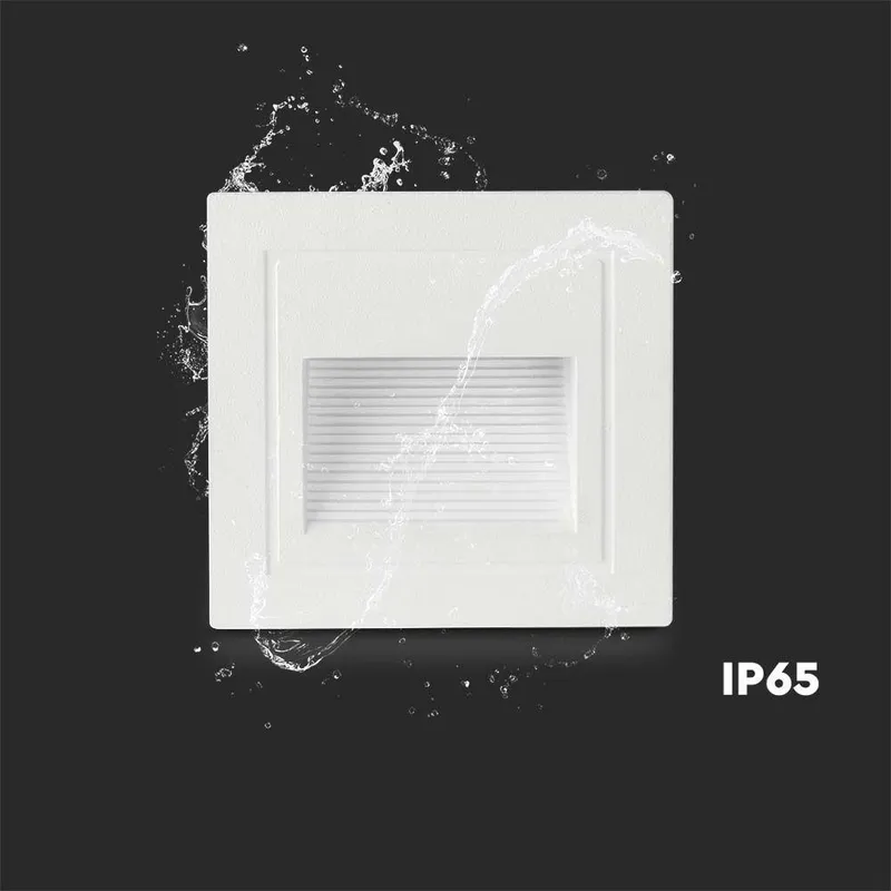 Oprawa Schodowa LED V-TAC 5W LED Kwadrat 230V VT-1129 3000K 380LM - Biała
