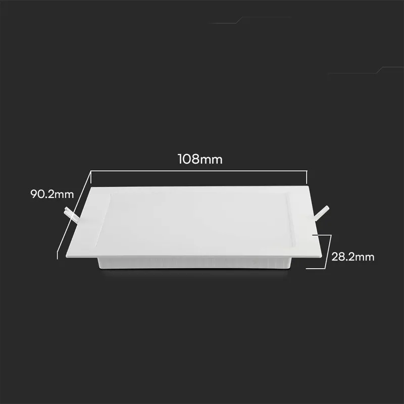 Panel Wpuszczany Downlight V-TAC 3W LED SAMSUNG CHIP Kwadrat 90x90mm VT-61003SQ-S 3000K 330LM 5 Lat Gwarancji