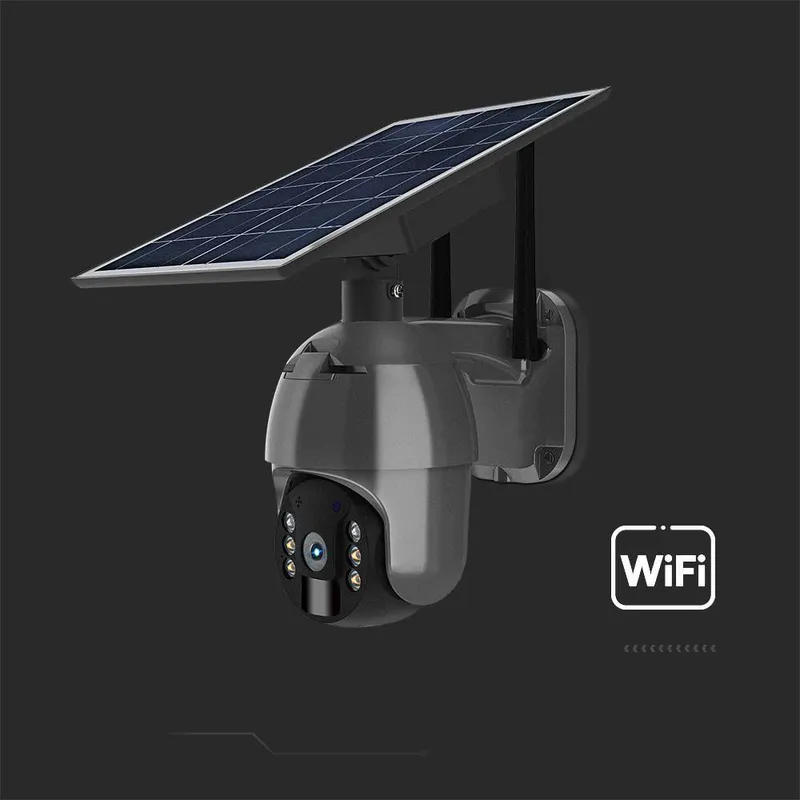 Kamera Zewnętrzna V-TAC WI-FI HD Smart Solarna Obrotowa PTZ IR VT-11024 - Czarna