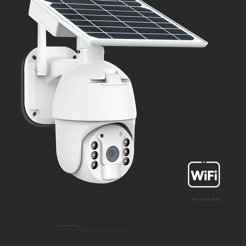 Kamera Zewnętrzna V-TAC WI-FI HD Smart Solarna Obrotowa PTZ IR VT-11024 - Biała