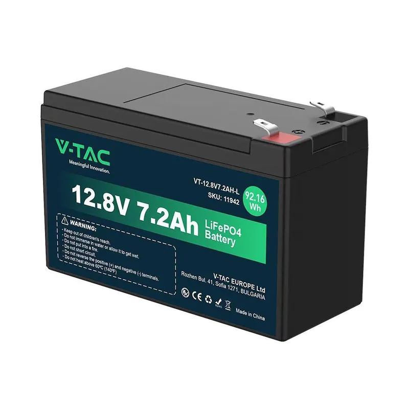 Akumulator LIFEPO4 Litowo-Żelazowo-Fosforanowy V-TAC 12.8V 7.2Ah L150XW63XH93 VT-12.8V 7.2AH-L