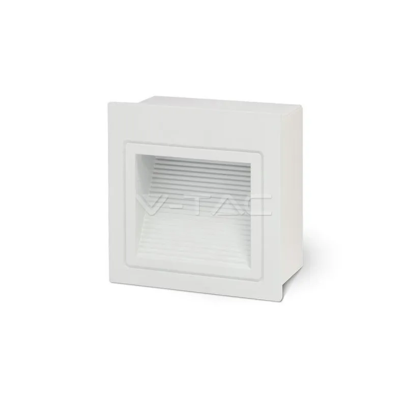 Oprawa Schodowa LED V-TAC 3W LED Kwadrat 230V VT-1143 4000K 200LM - Biała