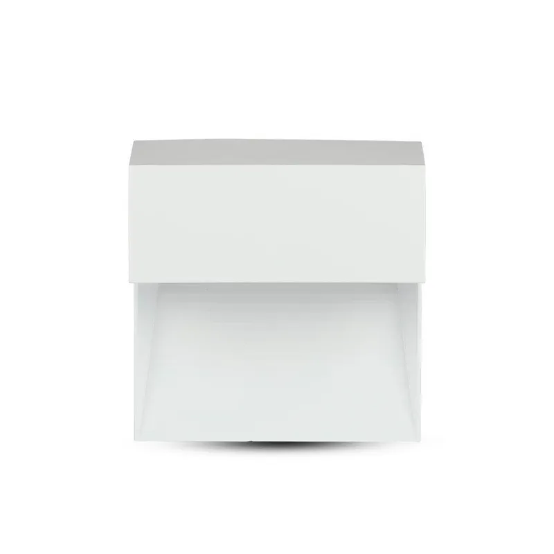 Oprawa Ścienna Elewacyjna 3W LED V-TAC Kwadrat 230V IP65 VT-1172-W-N 3000K 300LM - Biała